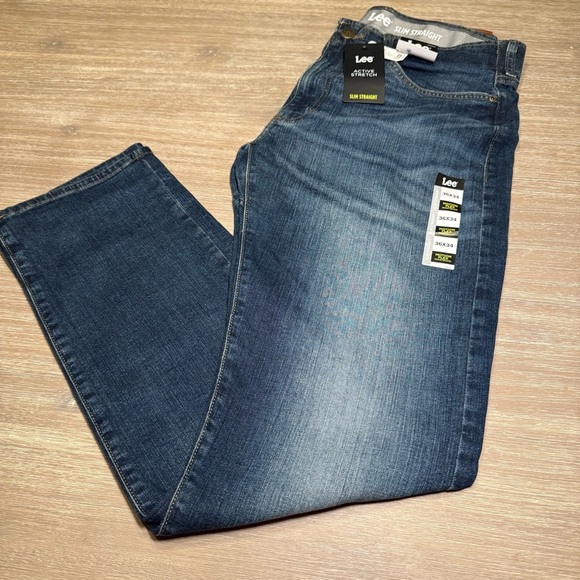 Lee Other - NEW! Lee Men's Active Stretch Slim Fit Straight Denim Jeans Mid-rise